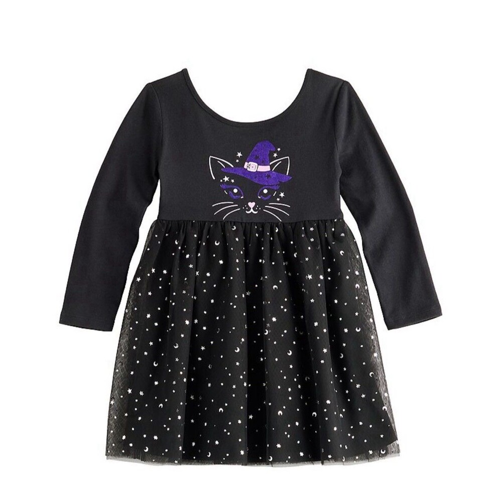 Girl Jumping Beans® Halloween Witch Kitty Ballet Top Tutu Dress 5 T